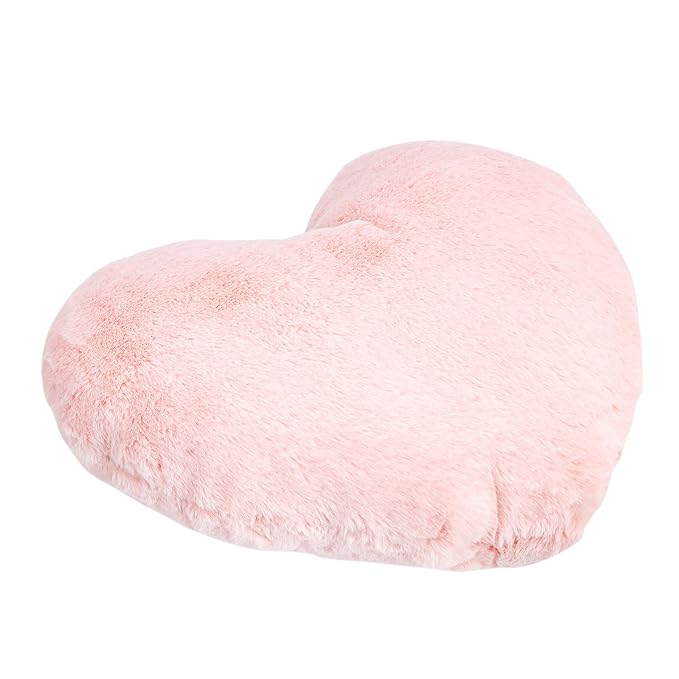 Amazon Basics Kids Pink Heart Pillow, Room Decor, 10.5 in x 4 in