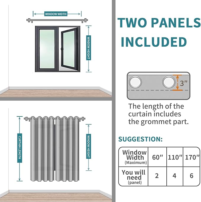 BGment Room Darkening Curtains 84 Inches Long - Grommet Thermal Insulated Drapes Window Treatment Curtains for Bedroom, 2 Panels, 42 x 84 Inch, Lavander