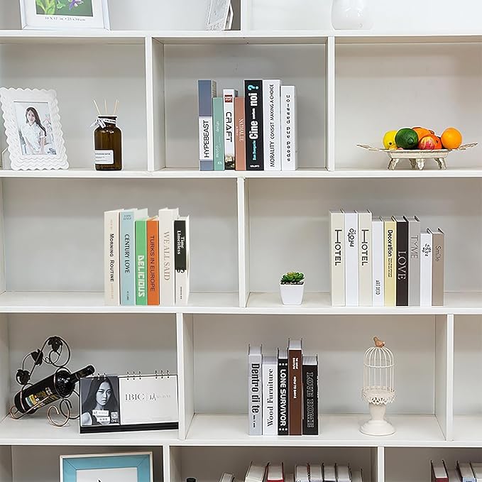 EFH 6 Pcs Faux Books for Modern Decoration - Fashionable Fake Books for Home Decor - Aesthetic Entryway, Coffee Table, Bookshelf Decor (Set of 1)