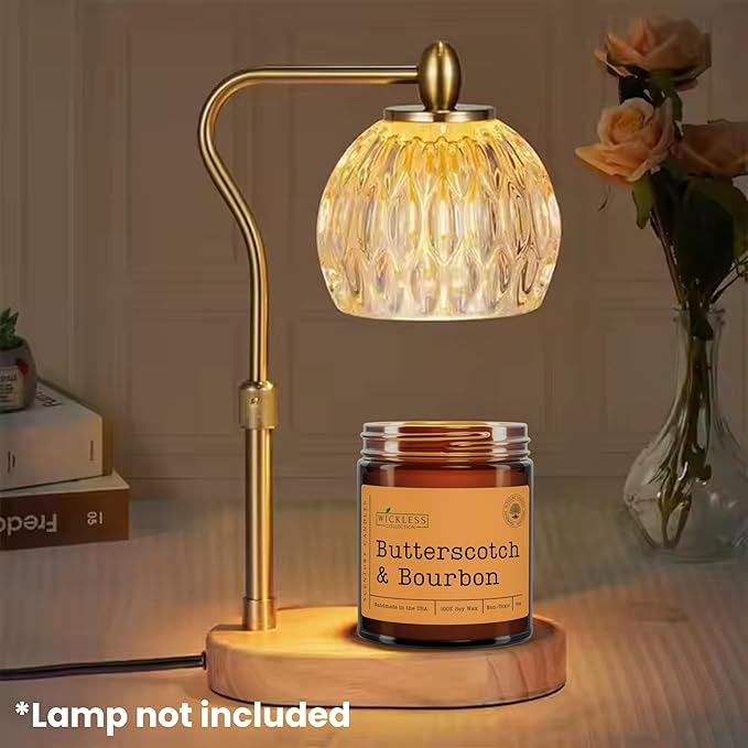 Wickless Candles for Candle Warmer Lamp, Many Scents to Choose, 100% Non-Toxic Soy Wax, Scented Candle Melts for Warming Plate, Handmade in The USA (Butterscotch & Bourbon)