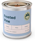 Wick & Star Vegan Non-Toxic, Wood Wick, Natural Coconut Soy Wax Aromatherapy Candle, Clean Burning (Frosted Pine)