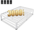 MAF 14 Inch Twin XL Metal Platform Bed Frames White with Round Corner Legs, 3000 LBS Heavy Duty Steel Slats Support, Noise Free, No Box Spring Needed, Easy Assembly