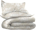 Martex EcoPure Comfort Wash 2-Piece Print Twin Comforter Set – 100% Organic Cotton - All-Season - Breathable & Lightweight – Easy Care – Sienna