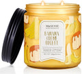 M&SENSE Banana Cream Pudding Scented Candle, 11.6oz Natural Soy Wax, 70 Hours Long Lasting Clean Burn, Holiday Jar Candle for Home Decor, Non-Toxic Relaxing Aromatherapy Gifts for Women