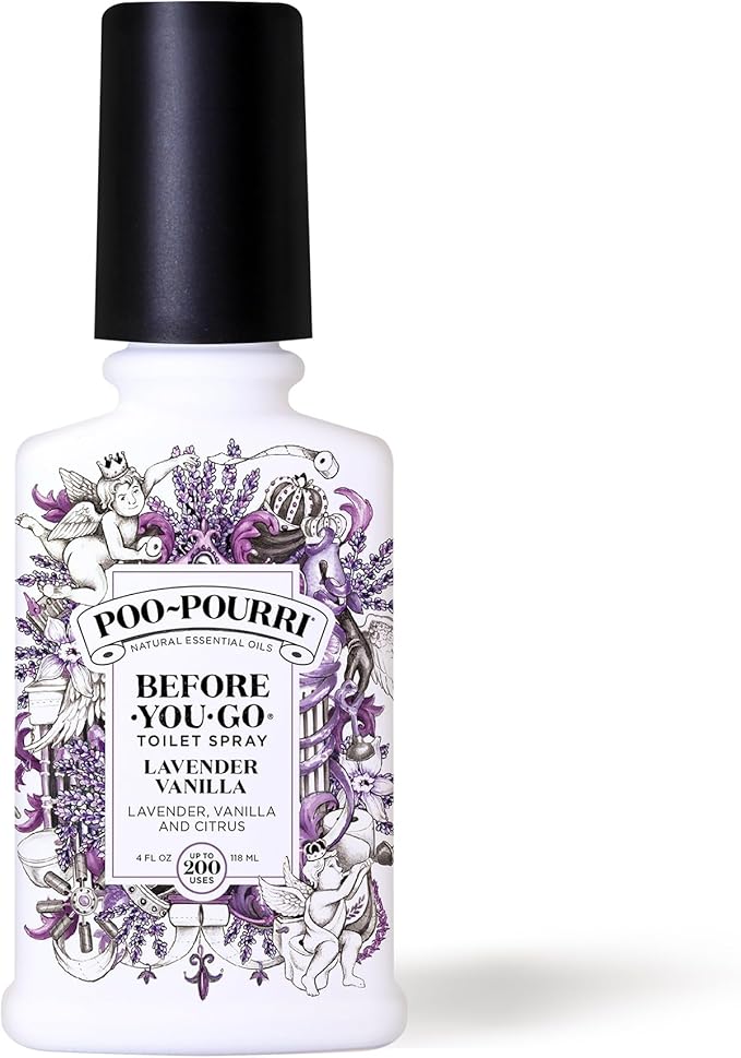 Poo-Pourri Before-You-Go, Toilet Spray, Lavender Vanilla, Up to 200 Uses, Bathroom Odor Deodorizer Plant-Based with Essential Oils, for Home or Work, Citrus Scent, 4 Fl Oz