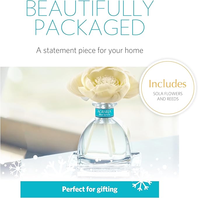 AGRARIA AirEssence & PetiteEssence Flower and Reed Diffuser Set, Luxury Home Fragrance Set, Scented Oil Reed Diffuser Gift for All Occasions