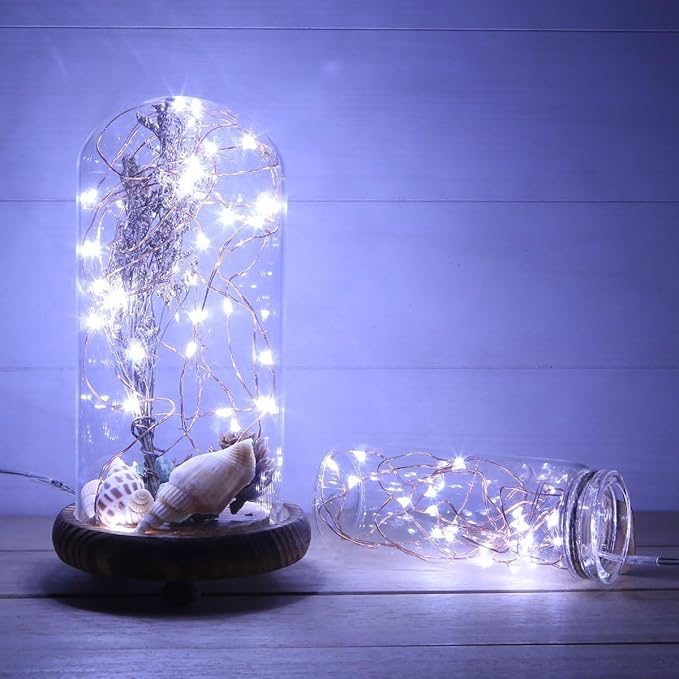 ANJAYLIA Fairy Lights, 4 Pack String Lights 10ft 30 LED Twinkle Lights for Wedding, Bedroom, Party, Christmas, White