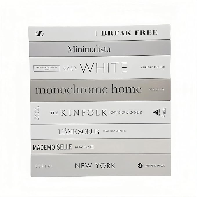 8 Pack Decorative Books, Ediactcyl Decoration Faux Books for Hardcover Home Decor | Fake Book Stacks Display for Bookshelf Room Decor (M26)