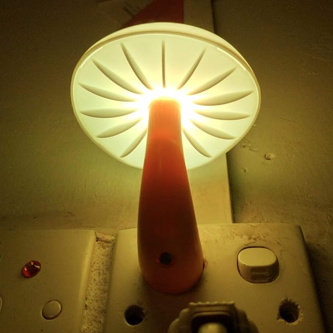 AUSAYE 4 Pack Plug in Night Light, Mushroom Light LED Nightlights for Kids, Adults, Bedroom, Bathroom,Hallway, Stairs, Kitchen Muti-Color