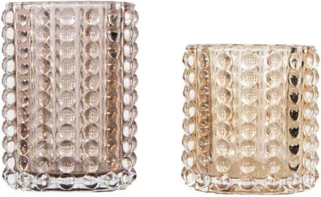 Zoe Hobnail Vase Large — Sophisticated Smoke Color — by Alice Lane Home Collection — Classic Vase, Adorned with Distinctive Raised Dots — for Kitchen, Living Room and Special Occasions