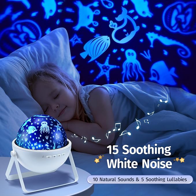 Star Projector for Kids Room, 15 Colors+Bluetooth Music Star Night Light Projector for Bedroom,360°Rotating+AUTO Timer Kids Night Light, Remote Star Projector Lights for Bedroom,Boy Girls Baby Gifts