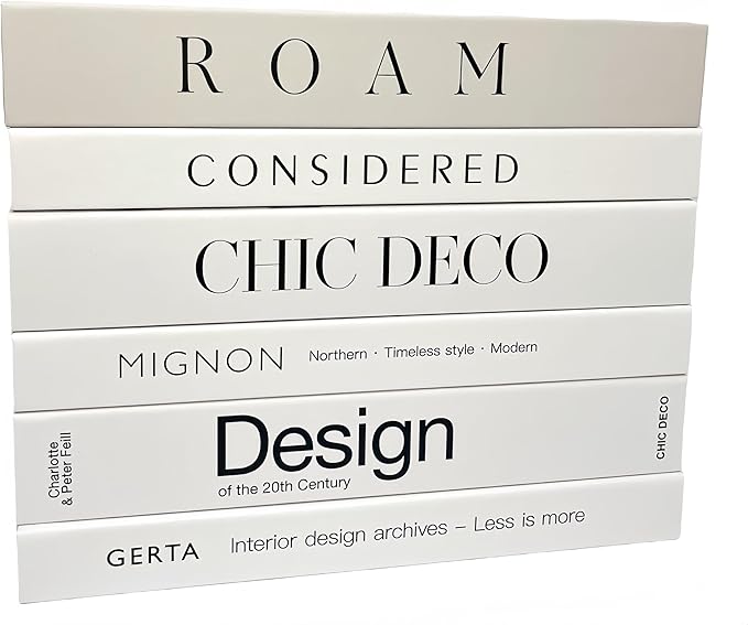 6PCS Fake Books for Decoration: Ediactcyl Decorative Books Modern Home, Coffee Tables Decor for Living Room Bookshelf (M51)
