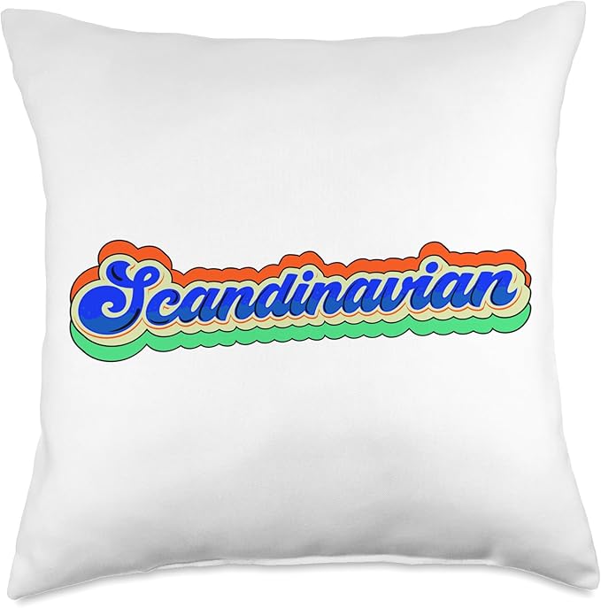 Scandinavian Scandinavic Scandinavia Roots Nordic Throw Pillow