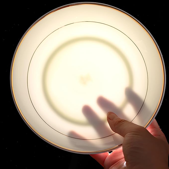 8 Inch Ceramic Dinner Plate with Gold Rim, Elegant White Porcelain Dinnerware for Pasta, Salad, Dessert, Dishwasher Safe, Wedding & Party Tableware - Set of 2