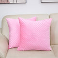 2 Packs Throw Pillow Covers, Neutral Decorative Couch Pillow Cover for Living Room Bed Sofa Rustic Farmhouse Boho Home Decor, Soft Plush Cushion Case Slipcover (Hot Pink, 20"x 20")