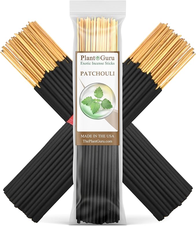 Patchouli Exotic Incense Sticks 7 Inch - Bulk 1 Bundle 85 to 100 Sticks - Natural 7" Long Lasting Aroma That Burns for 30 to 45 Minutes.