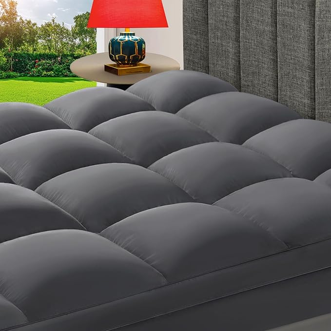 CHOKIT Queen Mattress Topper, Extra Thick Pillow Top Mattress Pad for Back Pain Relief, Cooling Bed Topper Mattress Cover with 8-21 Inch Deep Pocket