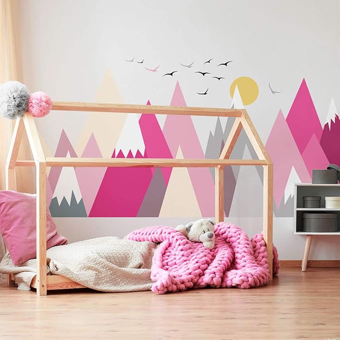 Matika - Children's Wall Sticker - Giant Scandinavian Mountains - H120 x L180 cm