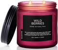 M&SENSE Wild Berries Large Soy Candles for Home Scented Organic Natural Soy Wax Candle 11.6oz 70 Hour Long Lasting, Christmas Holiday Scented Winter Gift for Bedroom Bathroom Home Decor