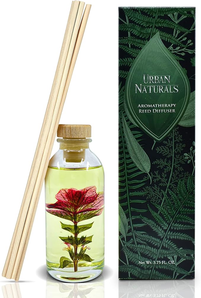 Urban Naturals Mountain Berry Breeze Reed Diffuser Set | Made with Essential Oils & Real Botanicals | Juniper Berries, Green Apple, Jasmine, Violet & Fresh Woods | Made in The USA