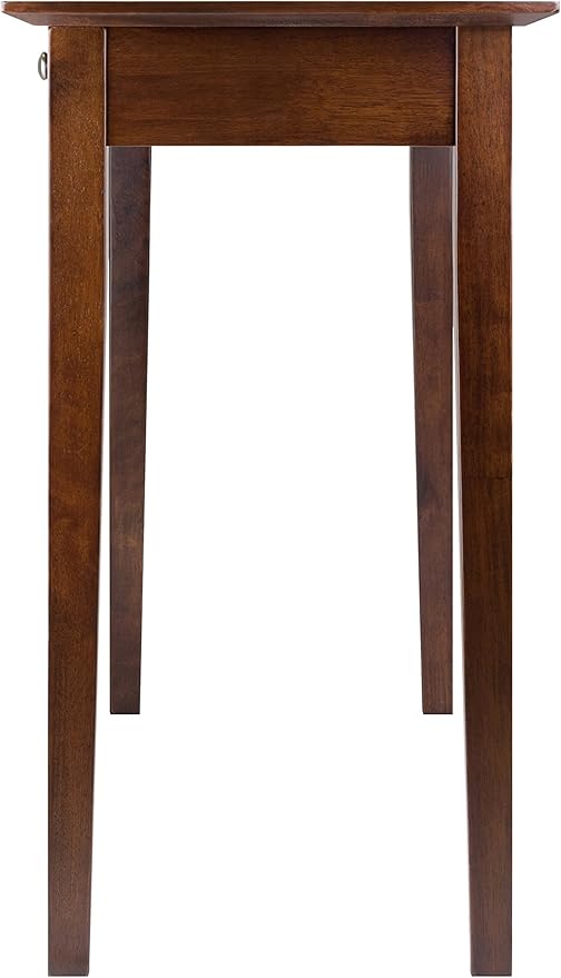 Winsome Rochester Console Table with Drawer, for Living Room, Hallway, Bedroom, 29", Antique Walnut