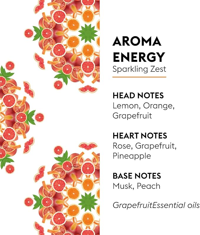 Maison Berger Sparkling Zest Fragrance Refill – 1 Liter (33.8 Fluid Ounces) Lampe Berger Oil for Home Diffuser, Air Freshener Citrus Grapefruit Scent, 160 Hours Aroma, Essential Oil
