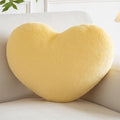 Xiashrk Heart Pillow, Heart Shaped Pillow for Bed Couch, Soft Decorative Heart Throw Pillow, Cute Decorate Pillows, Heart Pillows for Bedroom Living Room (Yellow, Medium 15.7"x11.8")