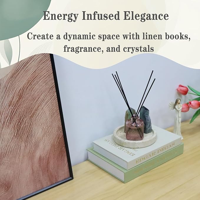 Decorative Fake Books for Coffee Table - Set of 2 Linen Aesthetic Faux Books Decor - Minimalist Keepsake Photo Storage Box for Office Home Living Room Mantle Top Decoration (Green-beige)