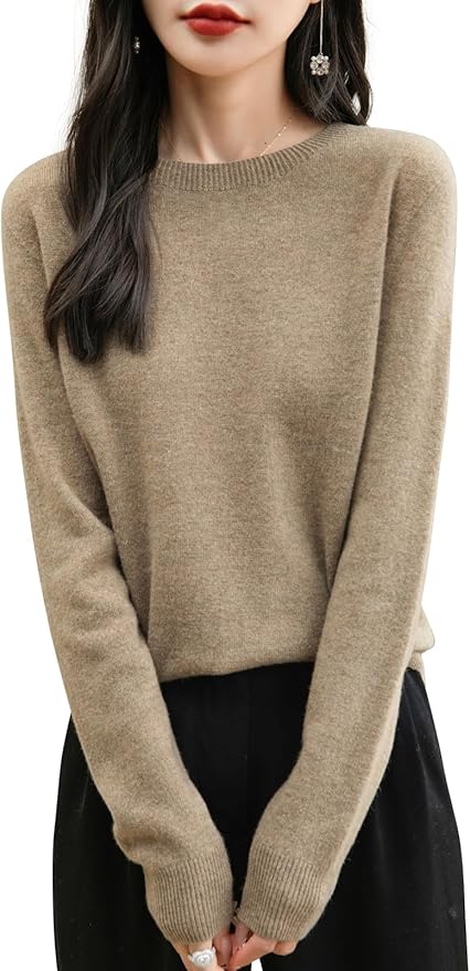 Chanyarn Women's 100% Merino Wool 2025 Fall Winter First-Line Ready to Wear Long Sleeve Seamless Knit Crewneck Sweater