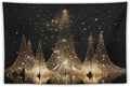 MaSiledy Tapestry Silver Lighted Christmas Trees Tapestry Aesthetic Christmas Holiday Tapestry As Wall Art Wall Hanging for Dorm Living Room Landscape 40"x60" Xmas Wall Hanging Polyester Tapestries