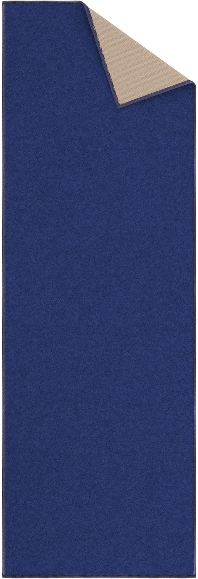 Ottomanson Hallway Runner Rug 20" x 59" Non Slip Solid Area Rugs Easy to Clean Laundry Rug Runner Durable & Pet Friendly Floor Carpet Runners for Hallways Entryway Living Room Kitchen, Navy