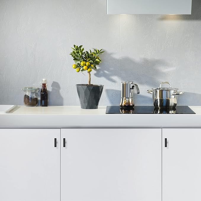 Ravinte 15 Pack Black Cabinet Pulls Single Hole Square Kitchen Cabinet Handles Matte Black Kitchen Hardware for Drawer Pulls Drawer Handles Come with Screwdriver