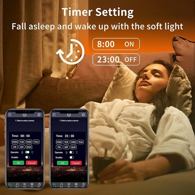 KSIPZE 100ft Led Strip Lights RGB Music Sync Color Changing Bluetooth Led Lights with Smart App Control Remote Led Lights for Bedroom Room Lighting Flexible Home Décor