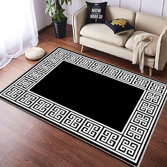 Scandinavian Geometric Rug, Scandinavian Pattern, Rug Prints, Greek Rug, Popular Floor Rug, Border Patterned Rug, Trend Rug, Decor Rug