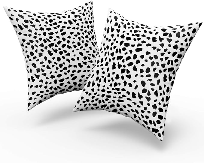 Polka Dot Throw Pillow Cover 2pcs Animal Print Pillow Covers 18x18 Inch Dalmatian Pillow Cover Polka Dots Decorative Throw Pillow Covers Dalmatian Spots Dog Dots Pillowcase Cushion Home Décor