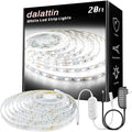 dalattin White LED Strip Lights, 20ft Dimmable Super Bright 24V Led Tape Light 6500K 360 LEDs Lights for Bedrooms, Mirror, Kitchen, Home Decoration Daylight White