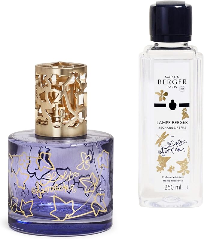 MAISON BERGER - Giftset Lampe Berger - Model Lolita Lempicka - Home Fragrance Diffuser - 4.7 x 3.2 x 3.2 inches - Includes Fragrance 250 milliliters - 8.45 Fluid Ounces (Violet)