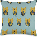 Cute Scandinavian Animals Designs Scandinavian Cat Boho Pattern Throw Pillow, 16x16, Multicolor
