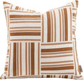 Premium Throw Pillow Covers 18x18 Inches - Tawny Birch Mosaic Grid Chenille Jacquard Embroidery Decorative Couch Pillow Covers for Living Room Bedroom Sofa Home Décor