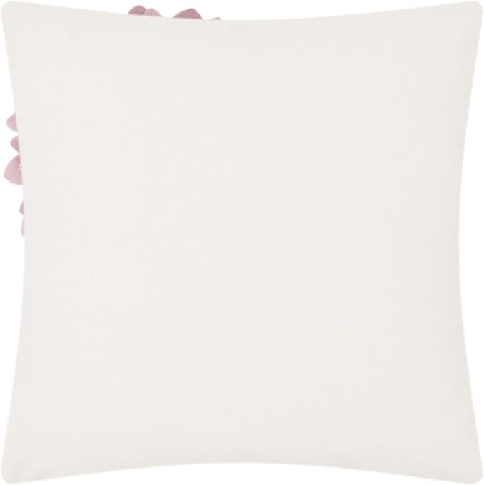 JWH Decorative Flower Throw Pillow Covers 3D Sunflower Pillow Case Velvet Floral Cushion Creamy White Pillowcase for Bed Living Room Couch Chair Decor 18x18 Inches Dusty Pink