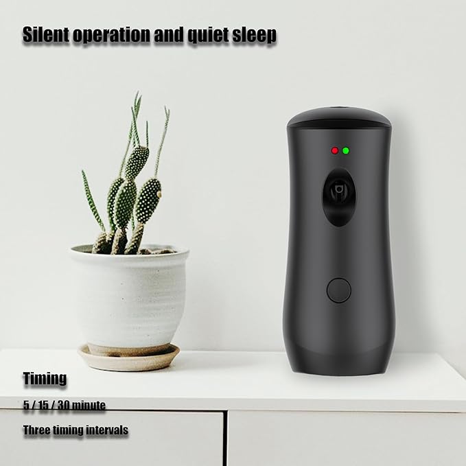 (4-Pack) Auto Air Freshener Spray Dispenser Free Stand or Wall Mounted Automatic Aerosol Aroma Machines are Widely Used in Hotels, Bedrooms, Airports, Bathrooms, Offices, Commercial Places (Black 001)