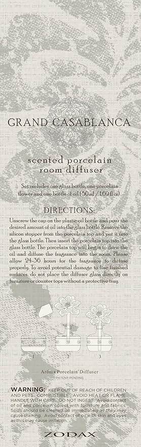 Zodax - Grand Casablanca Mini Porcelain Diffuser - Peony