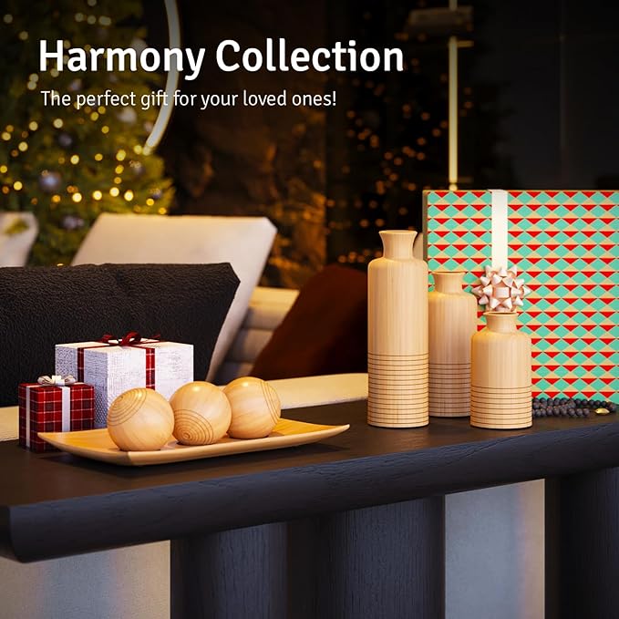 Creative Scents Harmony Decor Tray and Ball Set - Centerpiece Decoration - Coffee Table Decor - Dining Decor Centerpiece Table Decor Bowl for Home Decor, Living Room, Entry Table, TV Stand