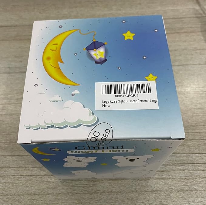 Large Koala Night Lights Kid Bedside Bedroom Light, Nursery Moon lamp, Portable Color Changing Care Lamps - Break Resistant, Eye Caring, Adjustable Brightness & Color and Time Setting - Large