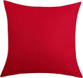TangDepot Handmade Decorative Solid 100% Cotton Canvas Throw Pillow Covers /Pillow Shams, (16"x16", Christmas Red), 1 Count (Pack of 1)