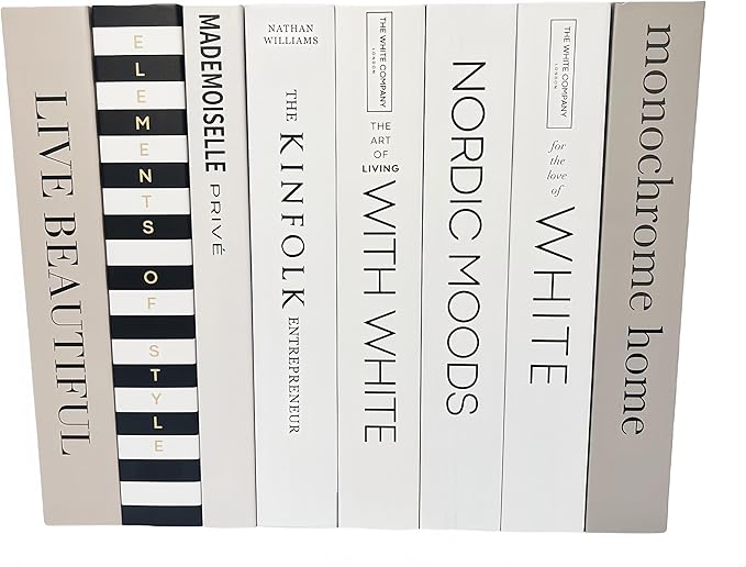 8 Pack Decorative Books, Ediactcyl Decoration Faux Books for Hardcover Home Decor | Fake Book Stacks Display for Bookshelf Room Decor (EDDB66)