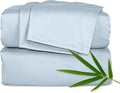 Pure Bamboo California King Sheets, Genuine 100% Organic Viscose Derived from Bamboo Bed Sheet Set, Soft & Cooling, Double Stitching, Lifetime Quality Promise (California King, Glacier)