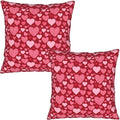 Valentines Pillow Covers 18x18 - Red Heart Love Throw Pillow Covers Set of 2 Pink Mother's Day Anniversary Pillowcases for Couch Sofa