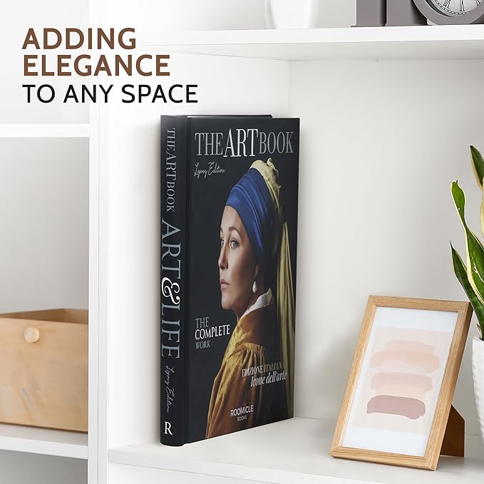 Art Decorative Books for Coffee Table - Designer Faux/Fake Books for Decoration - Enhance Your Coffee Table, Mantle & Bookshelf Decor - Book Decor Aesthetic Collection - Real Blank Pages Inside