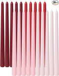 Viyffo Taper Candles 12 Inch 20 Pack Red, 9 Hour Burn Unscented Dripless & Smokeless Candlesticks for Wedding, Dinner, Holiday Gift & Home Decor
